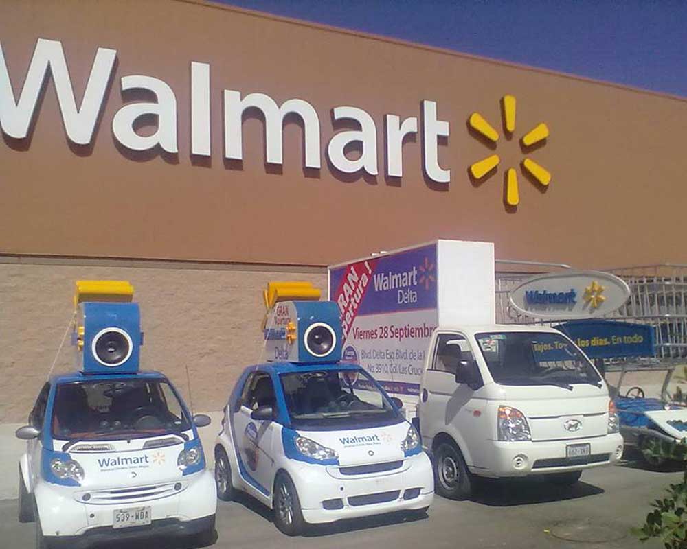 Valla Móvil con perifoneo de Explo para Walmart Perifoneo