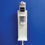 Dispensador Despachador de gel con Termómetro Pedestal Explo