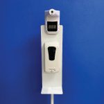 Dispensador Despachador de gel con Termómetro Pedestal Explo
