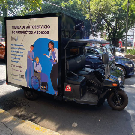 Moto Valla Movil Publicitaria Publicidad CDMX Ciudad de Mexico Explo Explotumarca